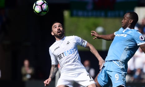 Leon Britton played his first competitive match of 2017 for Swansea City against Stoke City at the Liberty Stadium.