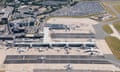Aerial view of Birmingham airport