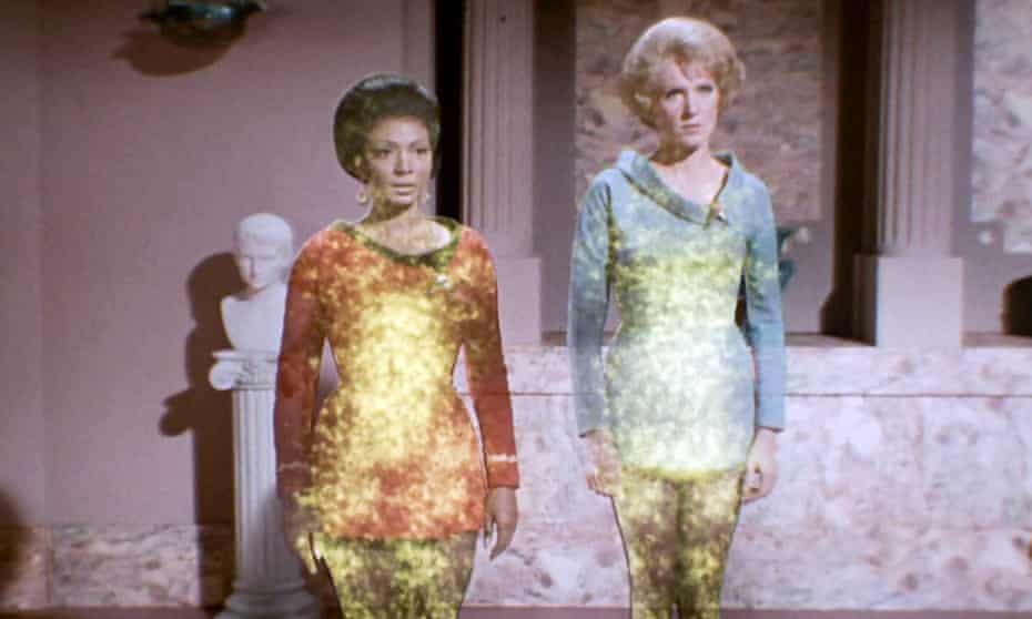 Nichelle Nichols as Uhura and Majel Barrett as Nurse Chapel in the Star Trek episode Plato’s Stepchildren – one of many shows only available on US Netflix