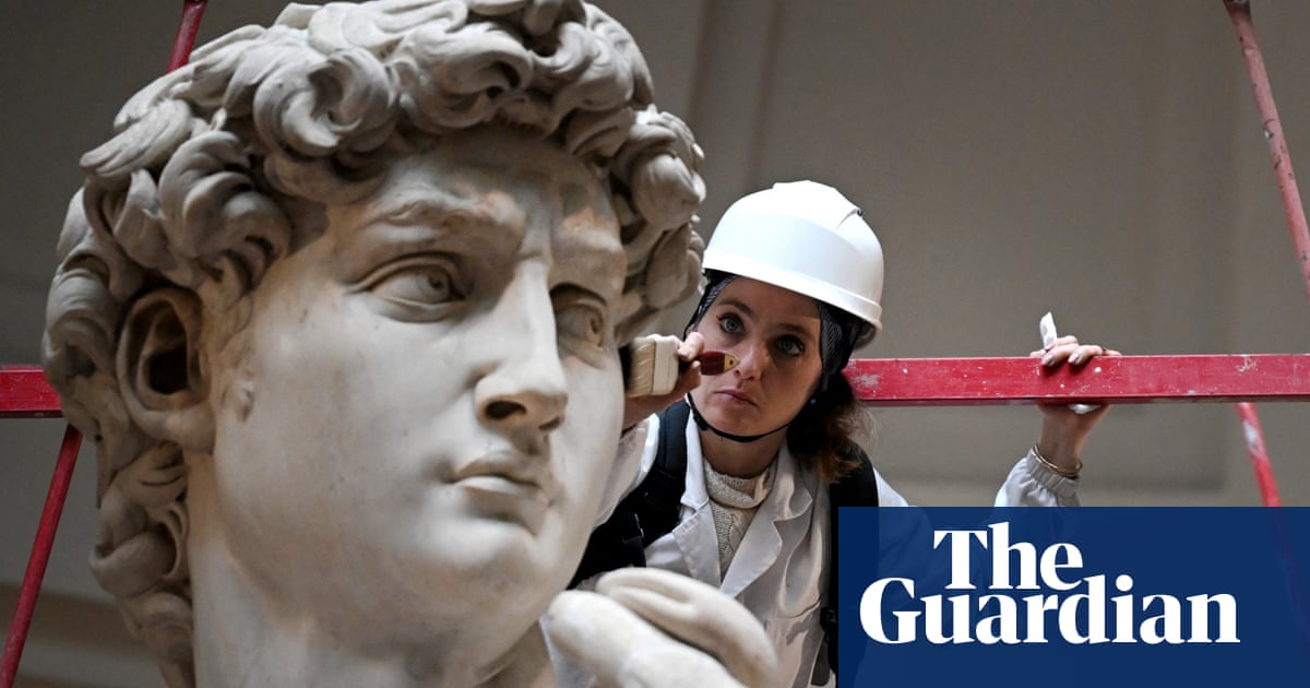 'Dust is everywhere': rare glimpse of how Michelangelo's David is kept clean