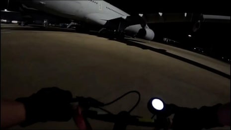 Footage shows Palestine Action breaking into Brize Norton airbase – video