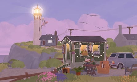 Captura de tela do videogame Tiny Bookshop.