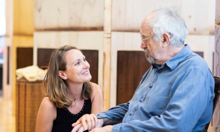 Jonathan Pryce in rehearsal with Anna Madeley in The Height of the Storm.