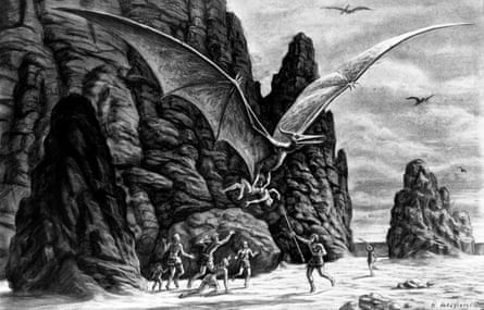 Ray Harryhausen’s storyboard illustration for One Million Years BC, featuring Pteranodon.