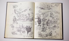 Page from Les Gibbard's sketchbook, 11-13 March 1981. Gibbard started work at the Guardian in 1969 at the age of 23 and continued as political cartoonist until 2004 before reappearing in the comment pages in 2003. This book is one of a series running from 1979-1992 acquired by the GNM Archive in 2005 as part of the Gibbard collection that also includes more than 2500 original cartoons. GNM Archive ref: LDG/4/2/4