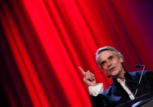 Jeremy Irons gestures as he speaks during an opening ceremony of the 73rd Venice Film Festival in Venice, Italy August 31, 2016. REUTERS/Alessandro Bianchi