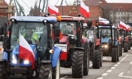 Polish farmers protest in Gdansk