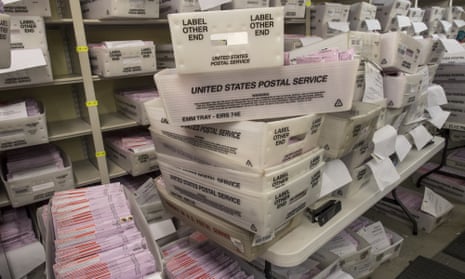 Boxes containing mail-in-ballots in 2016.