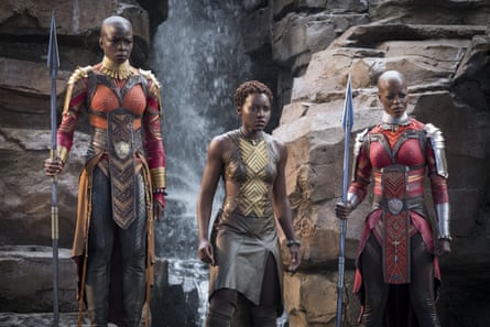 Still from Black Panther movie showing all-female Dora Milaje warriors