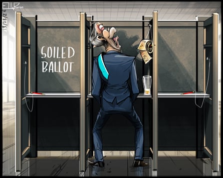Ella Baron on Nigel Farage and the Clacton byelection – cartoon