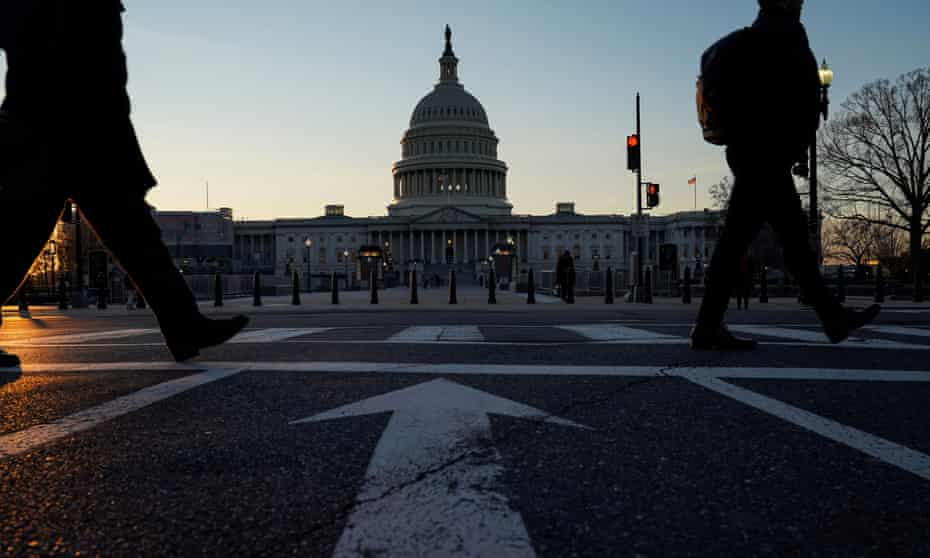 The US Capitol on First Day of Impeachment<br>The U.S. Capitol building exterior is seen at sunset as members of the Senate participate in the first day of the impeachment trial of President Donald Trump in Washington, U.S., January 21, 2020. REUTERS/Sarah Silbiger. TPX IMAGES OF THE DAY