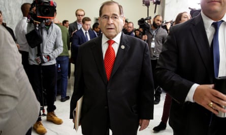 Jerrold Nadler arrives for a private deposition by former FBI director James Comey on Capitol Hill on Friday.