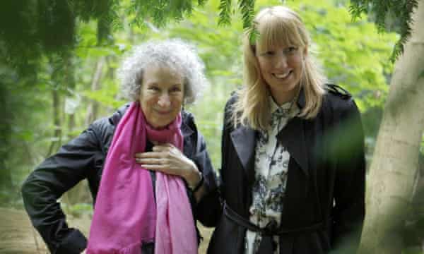 Margaret Atwood and Katie Paterson in Nordmarka forest, Oslo, in 2015 when Atwood delivered her manuscript.