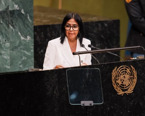 Venezuela being reborn, Rodríguez tells UN; Trump greets Xi Jinping ahead of high-stakes US-China summit – live