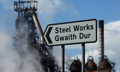 Tata Steel plant at Port Talbot, south Wales