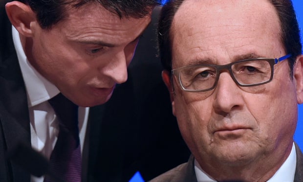 Manuel Valls speaking to François Hollande.
