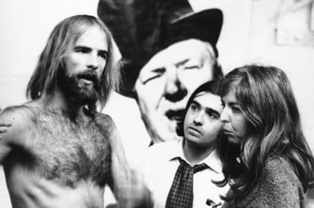 Thelma Schoonmaker with director Mike Wadleigh (left) and editor Martin Scorsese (centre) during the making of Woodstock in 1970.