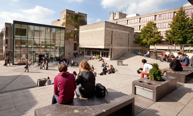 University students on campus at the University of East Anglia in Norwich