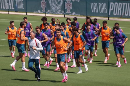 Cristiano Ronaldo and Portugal successful training.