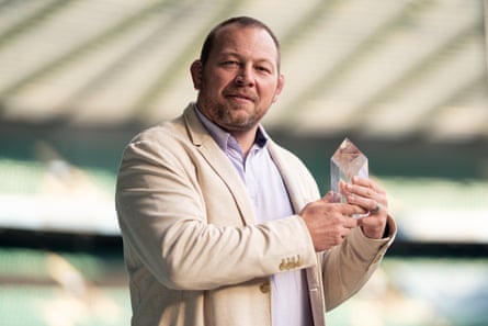 Steve Thompson poses for a picture during his inauguration to the Premiership Rugby Hall of Fame at Twickenham on 25 June 2021.