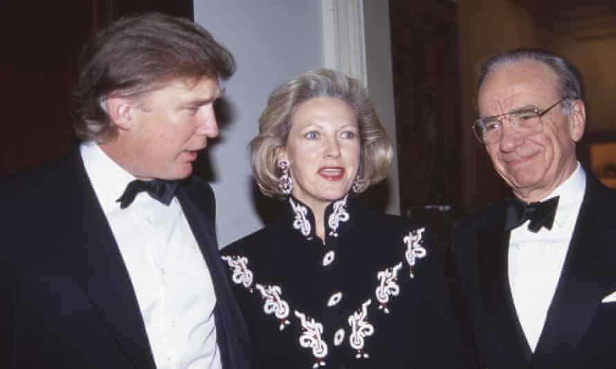 Donald Trump with Anna and Rupert Murdoch.