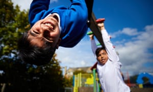 Happy child in playground