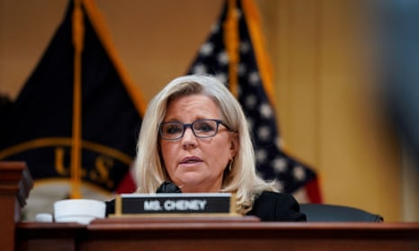 Liz Cheney, Republican vice-chair of the House select committee investigating the January 6 insurrection, at the seventh public hearing on Tuesday.