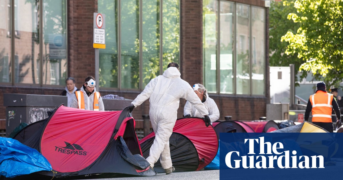 ‘This is cleansing’: Dublin sends in police and buses to dismantle tent city