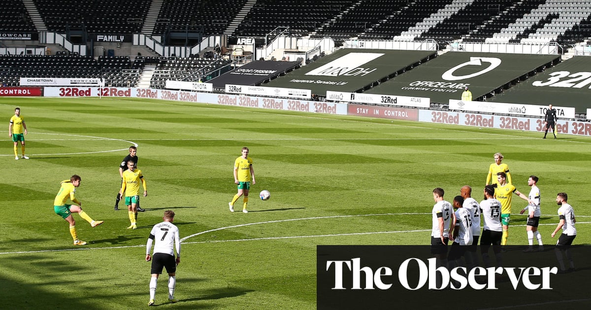 Kieran Dowell’s free-kick fires Norwich past Derby and closer to promotion