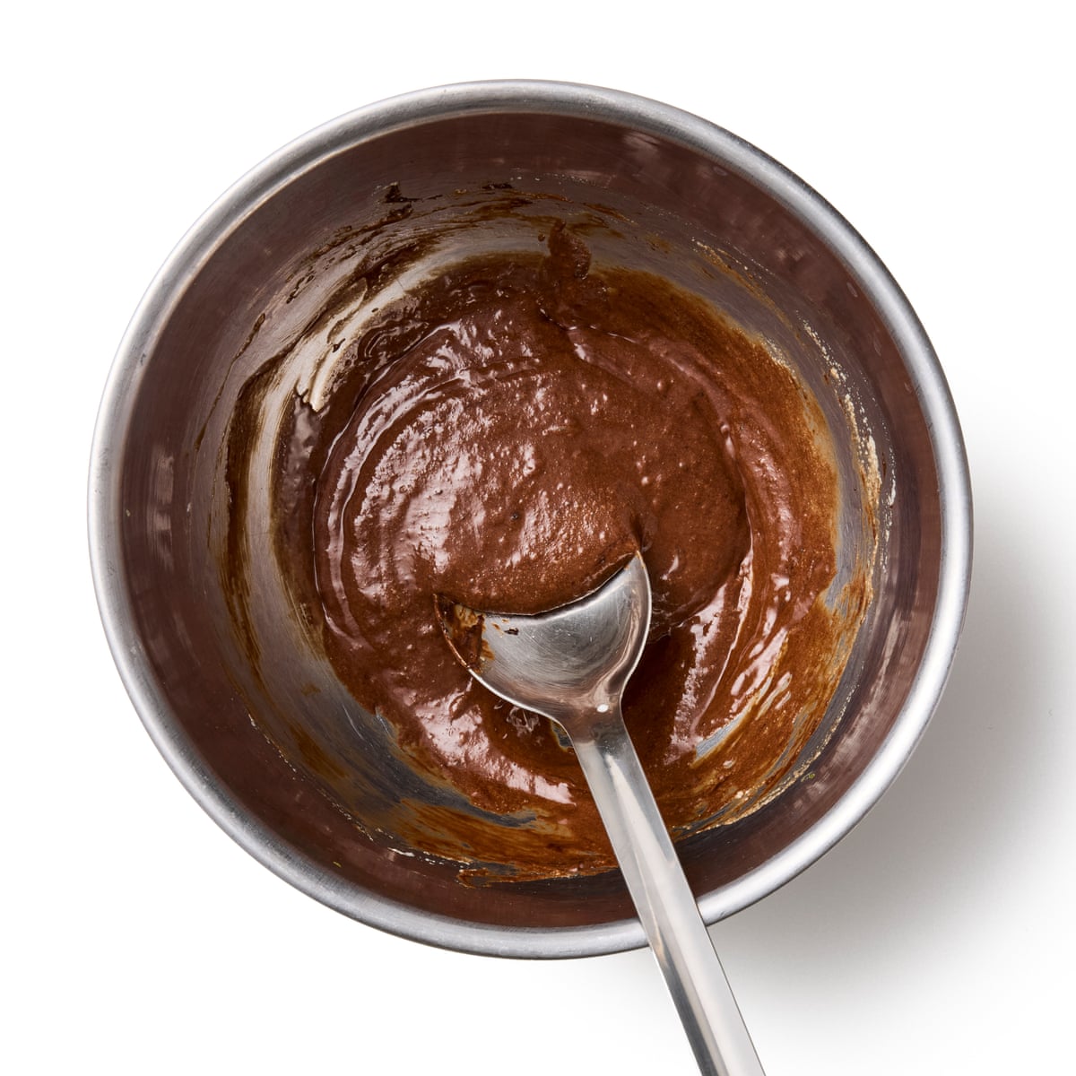 Chocolate in bowl with a spoon
