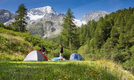 Camping Arolla, Switzerland.