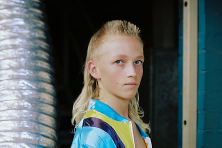 Josiah Farthing, 14, from Newcastle, an entrant in the junior mullet category