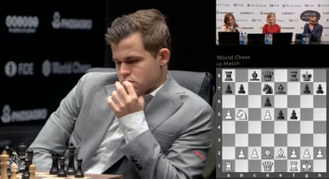 chess24.com on X: And it's over! The first game of the FIDE World #Chess  Championship ends in a DRAW after an intense battle where reigning champ  Magnus Carlsen looked to be taking