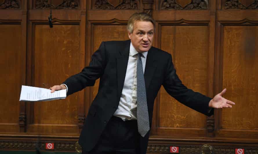 Charles Walker gesturing widely as he speaks in the House of Commons