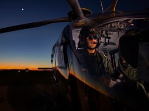 Personnel, 1st place: A student from No 1 flying training school at RAF Shawbury prepares a flight using night-vision goggles
