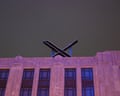 X logo on building
