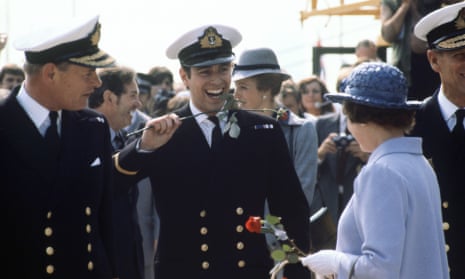 Prince Andrew returns from the Falklands war in September 1982.
