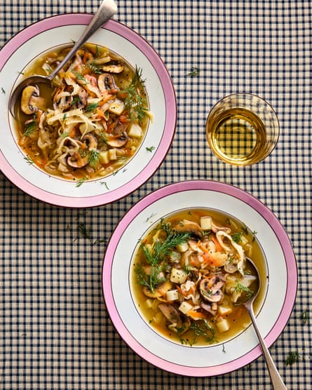 Alissa Timoshkina’s simple cabbage and mushroom soup.
