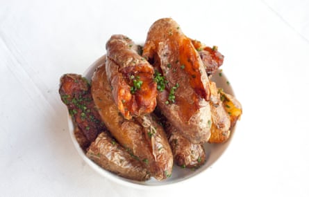 Smoked pink fir potatoes