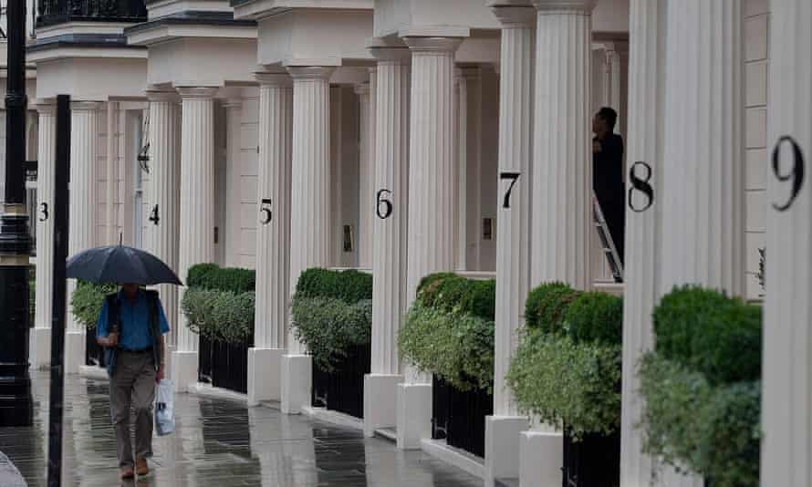 The Grosvenor Crescent in Belgravia, central London, one of the UK’s most expensive streets.