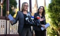 Victorian premier Jacinta Allan (left) and attorney general Jaclyn Symes at a press conference
