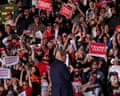 Donald Trump in front of supporters in Butler, Pennsylvania