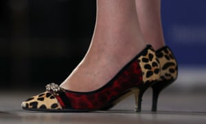 May’s leopard-print kitten heels.