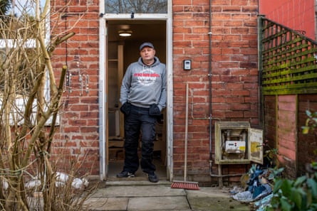 Paul Gilbert in the doorway of his mother’s old house on Tapton Terrace