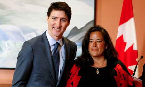 Jody Wilson-Raybould and Justin Trudeau in Ottawa, Ontario, Canada on 14 January. 