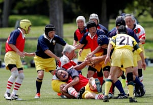 A rugby match takes place at Tokyo’s Fuwaku club