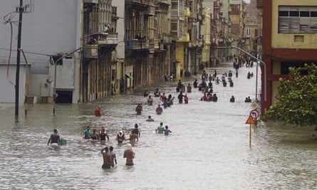 The flooded streets of Havana after Hurricane Irma passed through. At least 10 people have died in the storm.