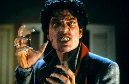 Chris Sarandon in Fright Night, 1985. Scary character with long fingernails and vampire like teeth