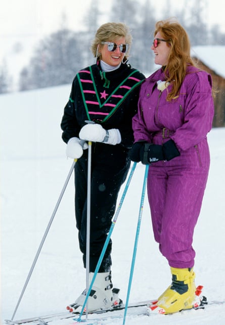 Diana, Princess of Wales and Sarah Ferguson on a skiing holiday.