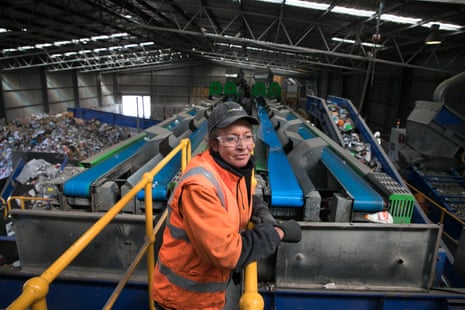 Hazel Waddell, one of the recycling site workers.